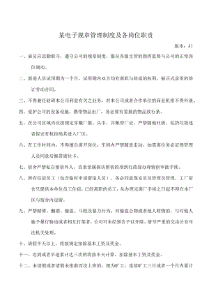 某电子规章管理制度及各岗位职责.docx