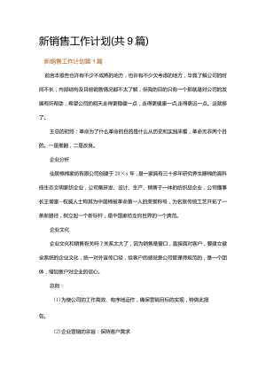 新销售工作计划.docx