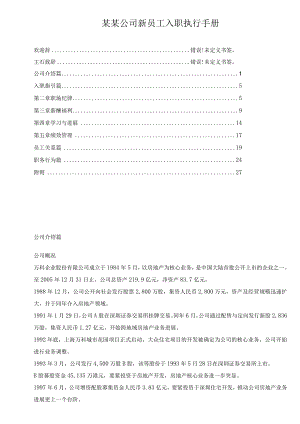 某某公司新员工入职执行手册.docx
