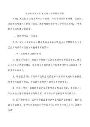 数字创新人才引育实践与项目经验积累.docx