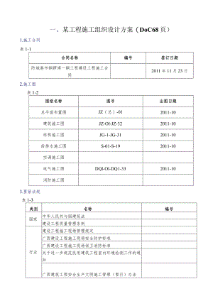 某工程施工组织设计方案(DOC68页).docx