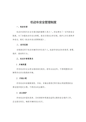 机动车安全管理制度.docx