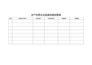 生产经营企业监督检查结果表未备案检查情况.docx
