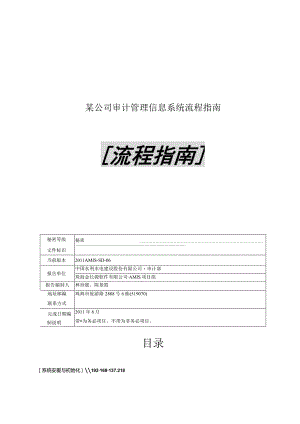某公司审计管理信息系统流程指南.docx