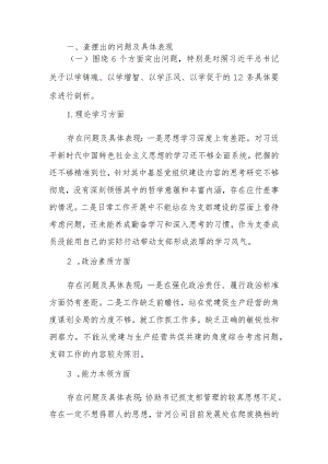 支部委员2023年教育专题组织生活个人检查材料范文两篇.docx