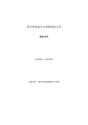 某市招投标中心采购招标文件.docx