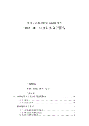 某电子科技年度财务解读报告.docx
