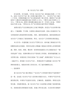 新《安全生产法》感悟.docx