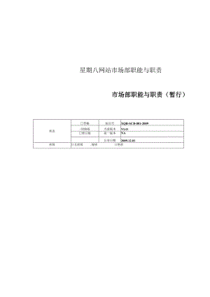 星期八网站市场部职能与职责.docx