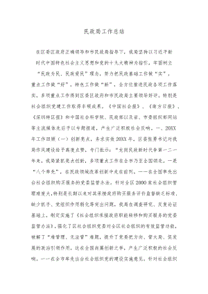 民政局工作总结3.docx