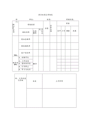 清洁组岗位考核表.docx