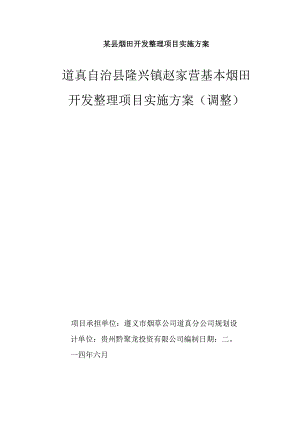 某县烟田开发整理项目实施方案.docx