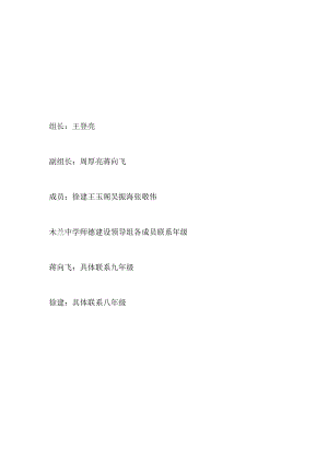 木兰中学师德建设领导小组.docx