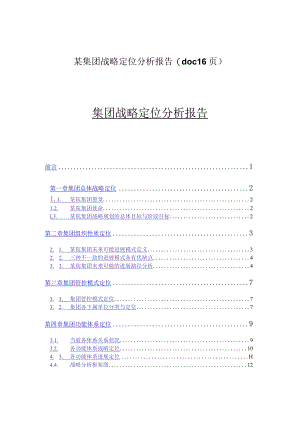 某集团战略定位分析报告(doc16页).docx