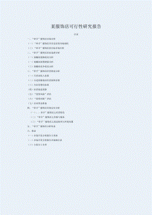 某服饰店可行性研究报告.docx