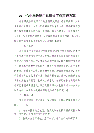 教研团队建设工作方案.docx