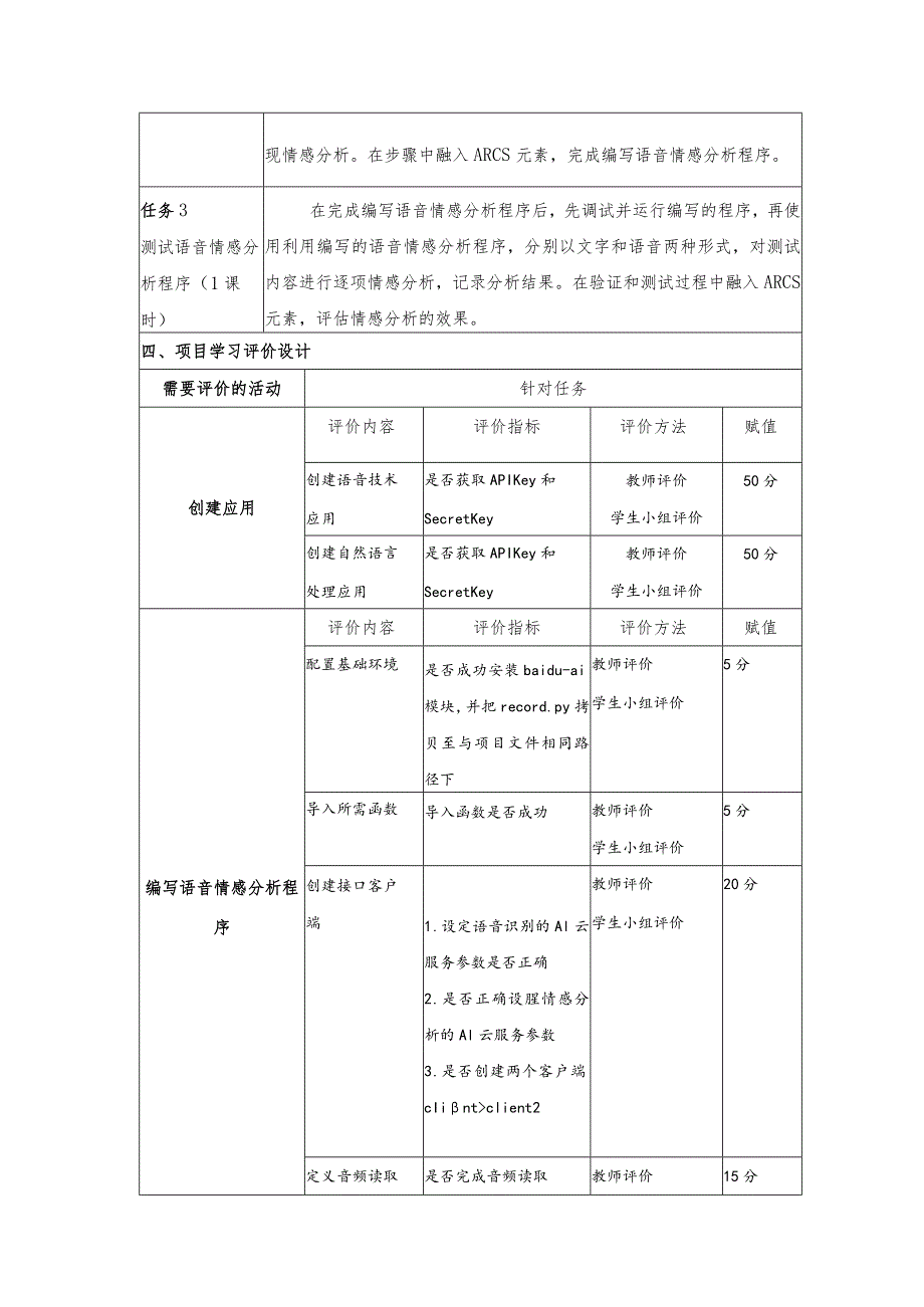 智能语音应用开发教案-教学设计项目7情感分析:让端侧机器人有情.docx_第3页