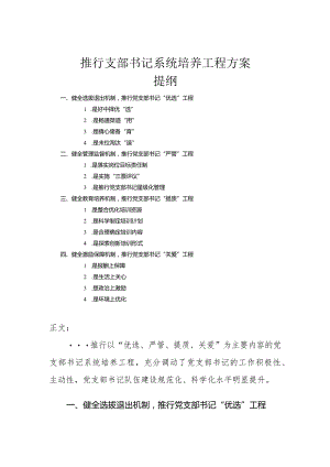 推行支部书记系统培养工程方案.docx