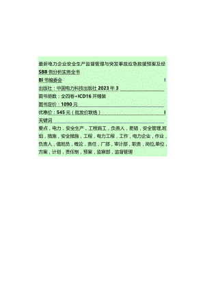 电力企业安全生产监管与应急救援实务全解.docx