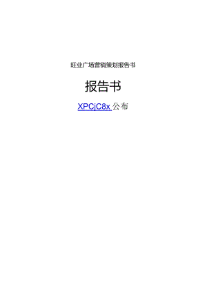 旺业广场营销策划报告书.docx