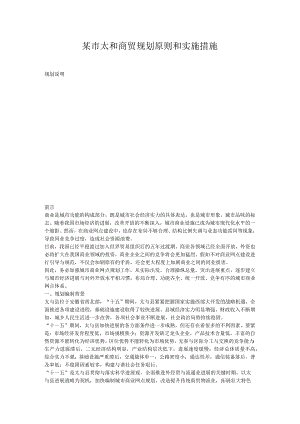 某市太和商贸规划原则和实施措施.docx
