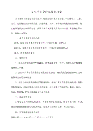 某小学安全应急预案总案.docx
