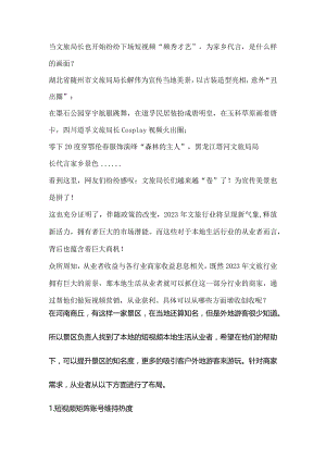 文旅行业释放新活力！.docx
