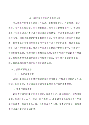 深化国资国企改革产业概况分析.docx