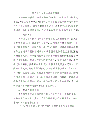 班子六个方面检视问题整改.docx