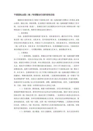 干部因私出国（境）专项整治行动阶段性总结.docx