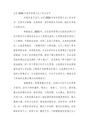 全区2024年宣传思想文化工作会召开.docx