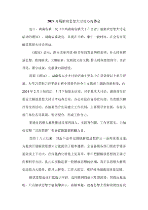 2024开展解放思想大讨论心得体会一.docx