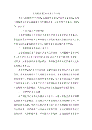 医院纪委2024年度工作计划.docx