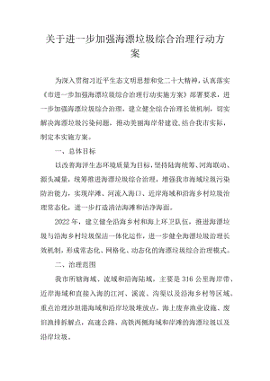 关于进一步加强海漂垃圾综合治理行动方案.docx