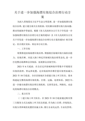 关于进一步加强海漂垃圾综合治理行动方案.docx