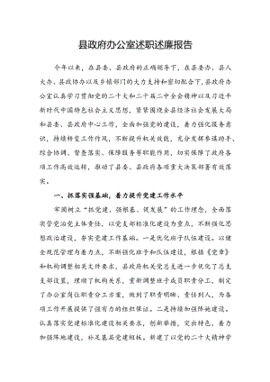 县政府办公室述职述廉报告.docx