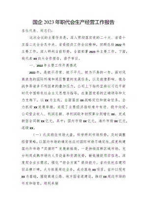 国企2023年职代会生产经营工作报告.docx