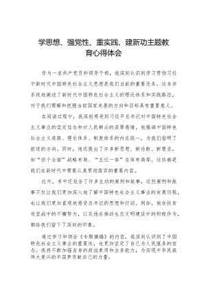 学思想、强党性、重实践、建新功主题教育的心得体会精选范文七篇.docx
