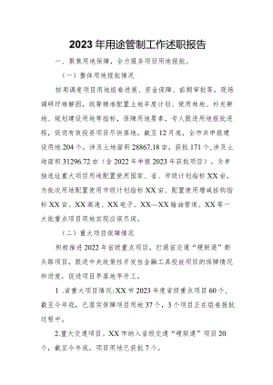 2023年用途管制工作述职报告.docx