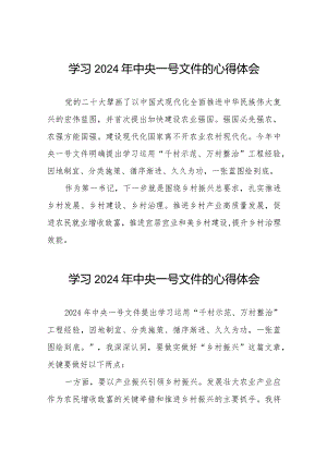 《中共中央 国务院关于学习运用“千村示范、万村整治”工程经验有力有效推进乡村全面振兴的意见》学习体会14篇.docx