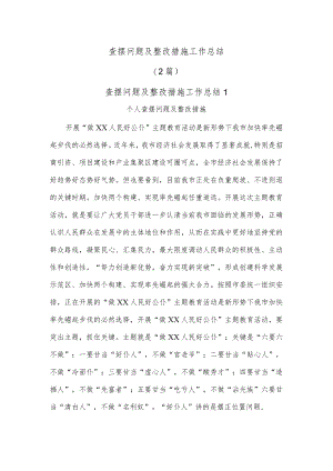 (2篇)查摆问题及整改措施工作总结.docx