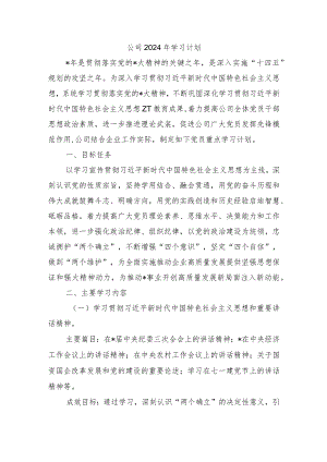 公司2024年学习计划.docx