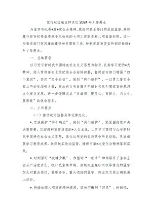 宣传纪检组主体责任2024年工作要点.docx