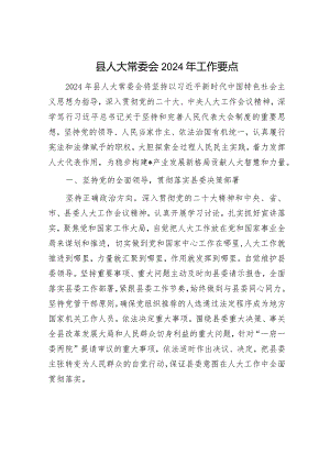 2024年工作要点精选两篇合辑（党建+常委会）.docx
