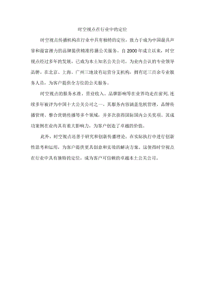 时空视点在行业中的定位.docx