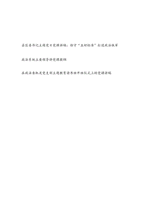 2024年政法系统党课讲稿3篇.docx