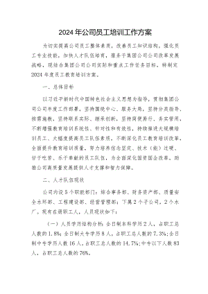 2024年国企员工培训工作方案.docx