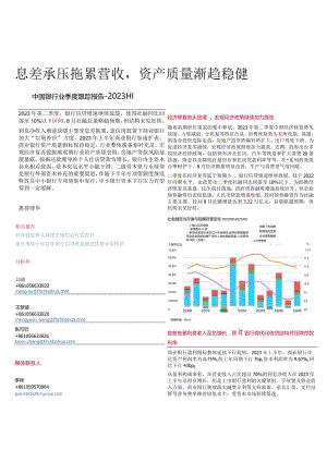 中国银行业季度跟踪报告-2023H1-息差承压拖累营收资产质量渐趋稳健_市场营销策划_重点报告20.docx