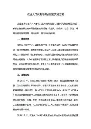 人口均衡发展的实施计划.docx
