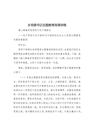 乡党委书记主题教育党课讲稿.docx